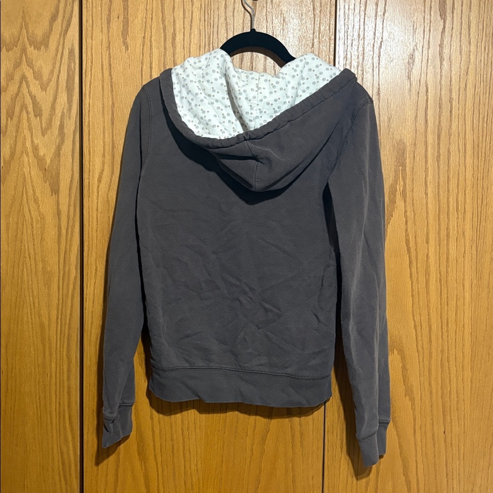 Aeropostale Y2K faded full zip up hoodie spellout 1987 lined‎ hood brown vintage - Picture 4 of 7